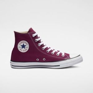 Maroon High Top Converse